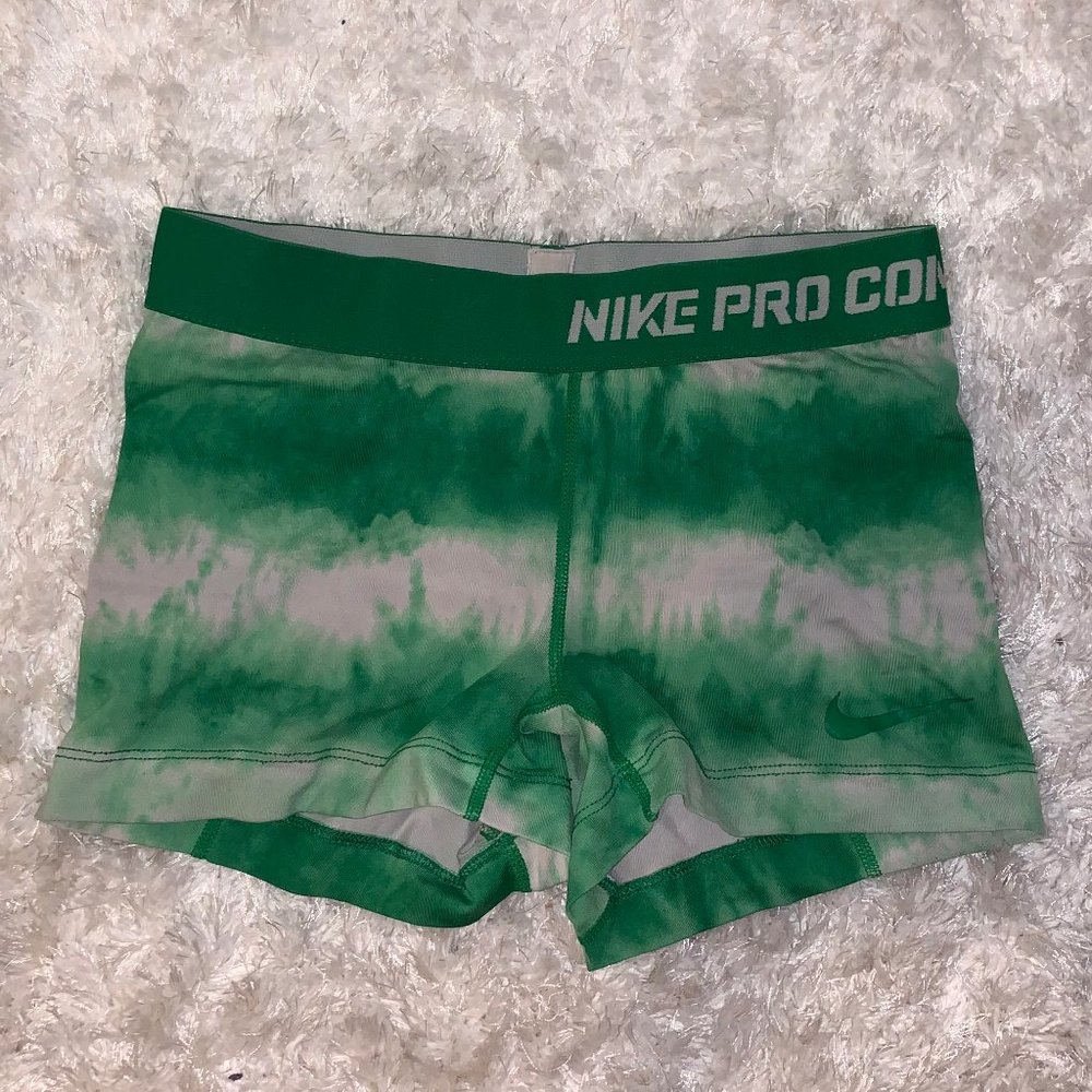 Nike Pro Combat Green Tie Dye Spandex